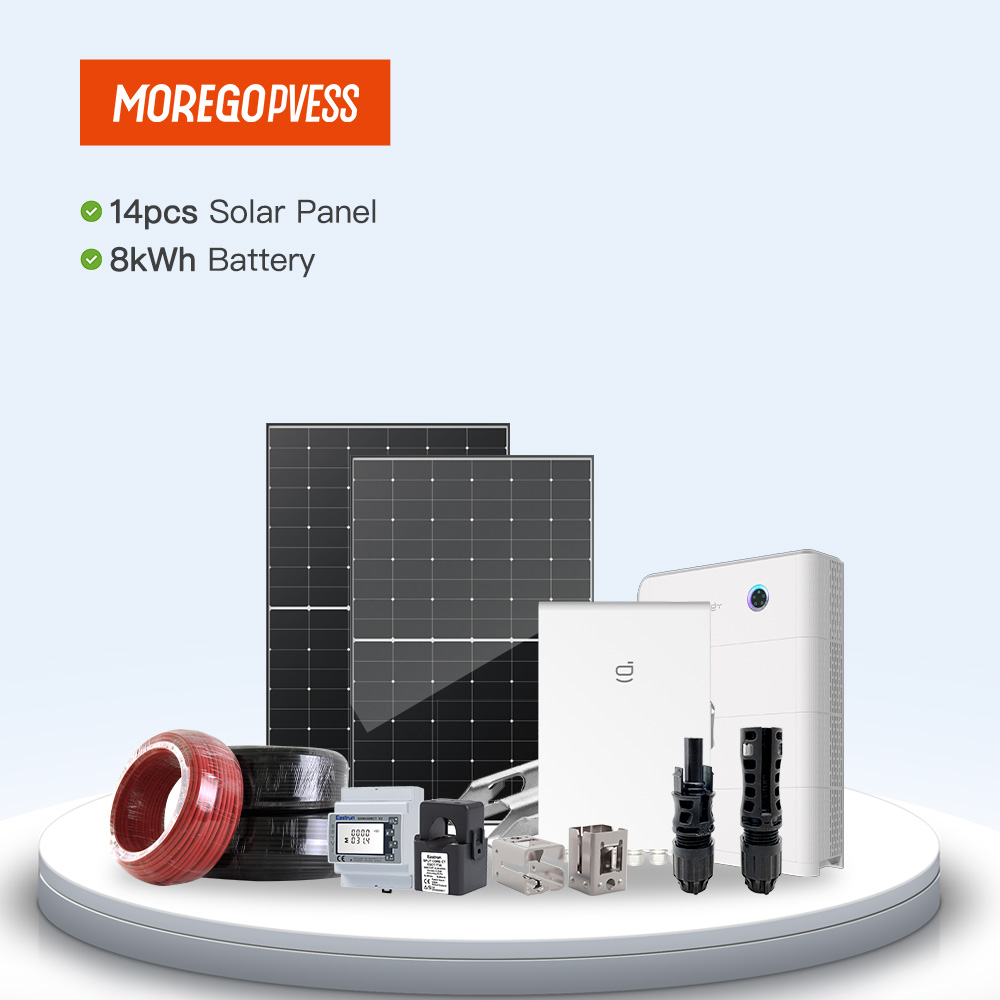 MOREGO PV ESS Home Solar Power System 6kW 8kWH Battery Complete PV Solution MOREGO PV ESS Home Solar Power System 6kW 8kWH Battery Complete PV Solution