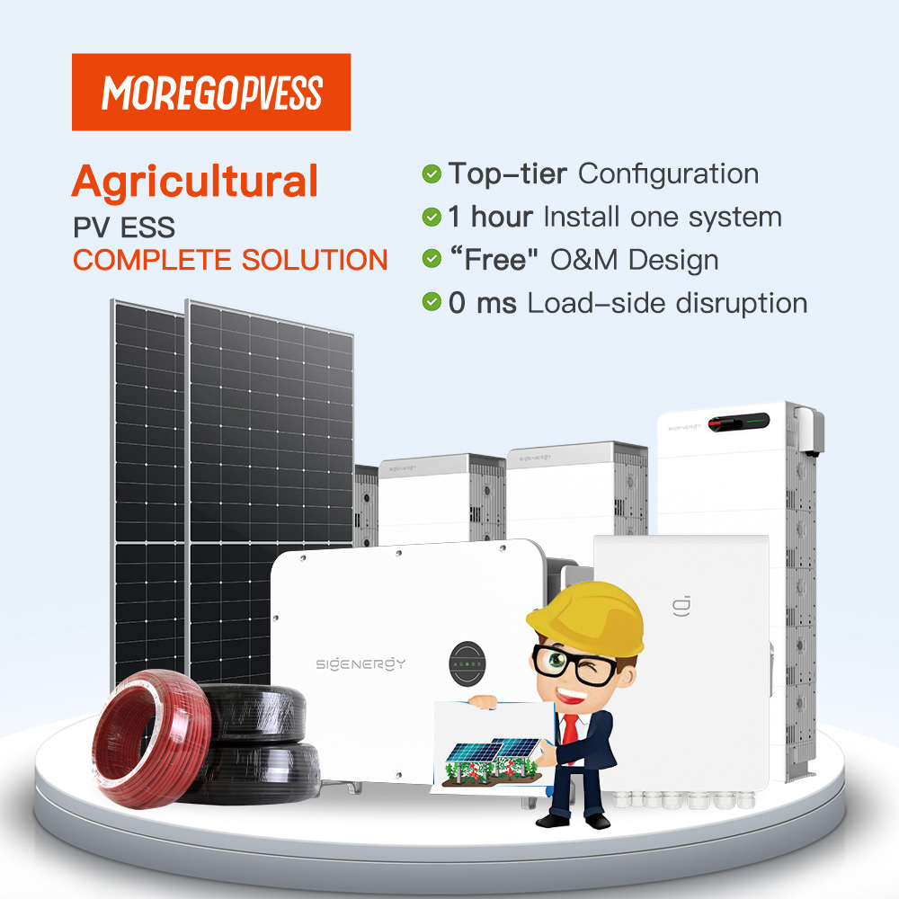 MOREGO PV ESS Agricultural Solar-Storage System Farm Solar Storage + EV Charging Off-Grid Irrigation & Equipment Power